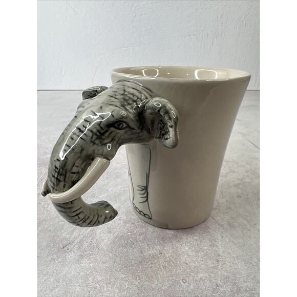 Ermo Elephant Collectors Mug 3D Ceramic Coffee Cup Ermo Zoo Hand Painted - Picture 3 of 10